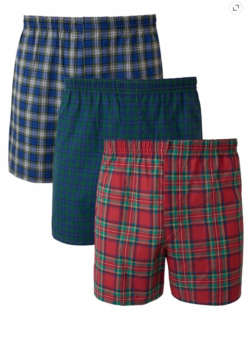 💜 Hanes Men's Woven Boxers, 3 Pack Size:2X(44-46)